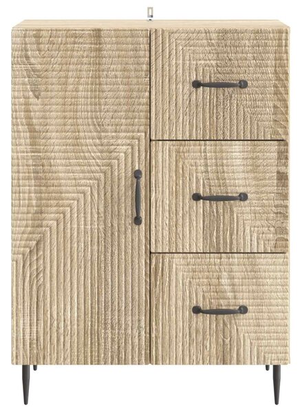 Széf fiókkal Sonoma Tölgy 66 x 34,5 x 89,5 cm Szerelt Fa