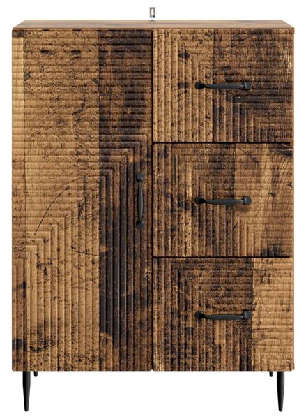 Széf fiókkal Antik Fa 66 x 34,5 x 89,5 cm Szerelt Fa