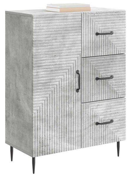 Széf fiókkal Betonszürke 66 x 34,5 x 89,5 cm Szerelt Fa