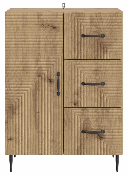 Széf fiókkal Kézműves Tölgy 66 x 34,5 x 89,5 cm Szerelt Fa