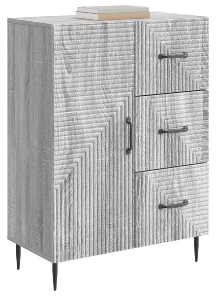 Széf fiókkal Szürke Sonoma 66 x 34,5 x 89,5 cm Szerelt Fa