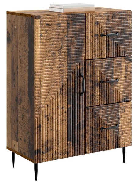 Széf fiókkal Antik Fa 66 x 34,5 x 89,5 cm Szerelt Fa