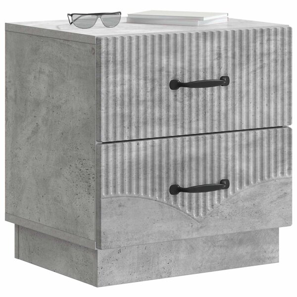 Éjjeliszekrény Betonszürke 43 x 34,5 x 44,5 cm Szerelt Fa
