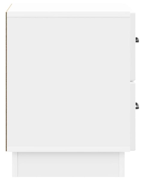 VidaXL Éjjeliszekrény Magasfényű Fehér 43 x 34,5 x 44,5 cm Szerelt Fa