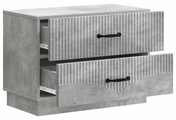 Éjjeliszekrény Betonszürke 62 x 34,5 x 44,5 cm Szerelt Fa