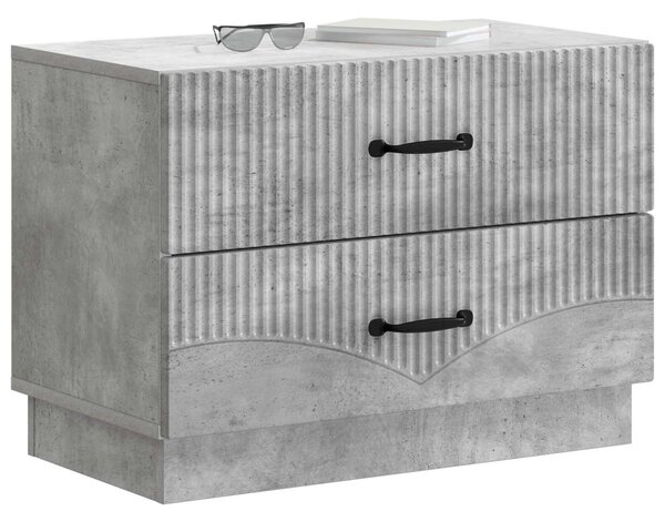 Éjjeliszekrény Betonszürke 62 x 34,5 x 44,5 cm Szerelt Fa