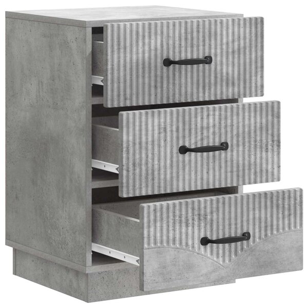 Éjjeliszekrény fiókkal Betonszürke 43 x 41 x 63,5 cm Szerelt Fa