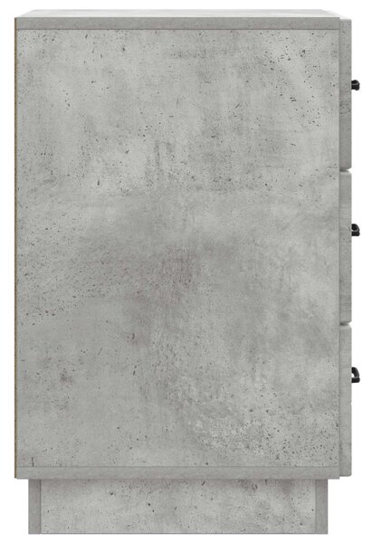 Éjjeliszekrény fiókkal Betonszürke 43 x 41 x 63,5 cm Szerelt Fa