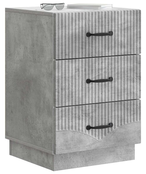 Éjjeliszekrény fiókkal Betonszürke 43 x 41 x 63,5 cm Szerelt Fa