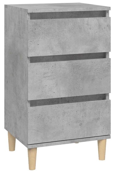 Betonszürke szerelt fa éjjeliszekrény 40x35x70 cm