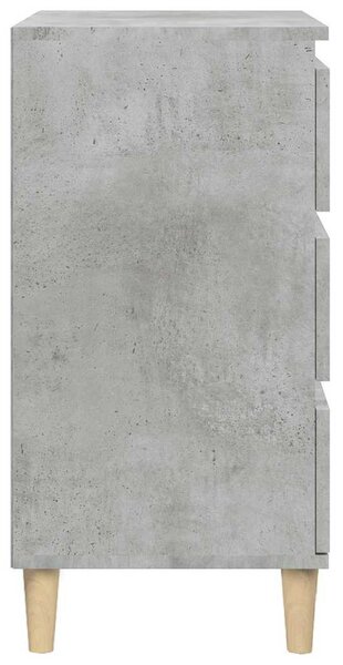 Betonszürke szerelt fa éjjeliszekrény 40x35x70 cm