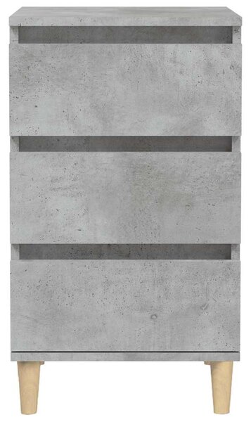 Betonszürke szerelt fa éjjeliszekrény 40x35x70 cm