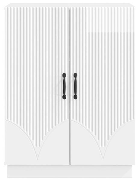 Széf Magasfényű Fehér 66 x 34,5 x 87 cm Szerelt Fa