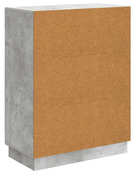 Széf Betonszürke 66 x 34,5 x 87 cm Szerelt Fa