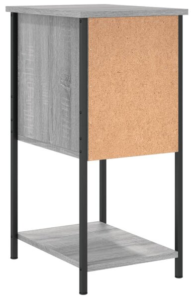 2 db szürke sonoma színű szerelt fa éjjeliszekrény 32x42x70 cm