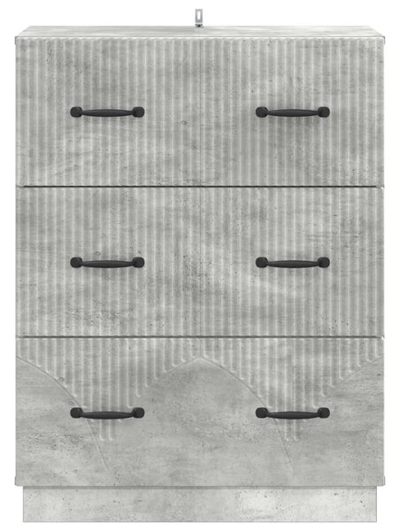 Fiókos szekrény Betonszürke 66 x 34,5 x 87 cm Szerelt Fa