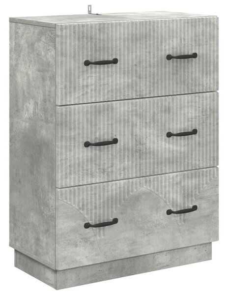 Fiókos szekrény Betonszürke 66 x 34,5 x 87 cm Szerelt Fa