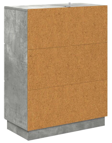 Fiókos szekrény Betonszürke 66 x 34,5 x 87 cm Szerelt Fa