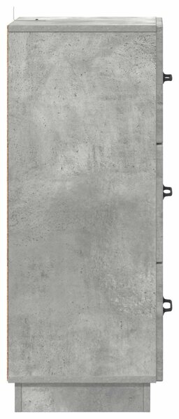 Fiókos szekrény Betonszürke 33 x 34,5 x 87 cm Szerelt Fa