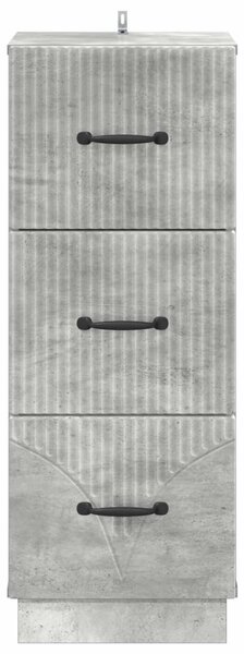 Fiókos szekrény Betonszürke 33 x 34,5 x 87 cm Szerelt Fa