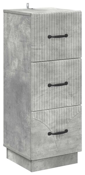 Fiókos szekrény Betonszürke 33 x 34,5 x 87 cm Szerelt Fa
