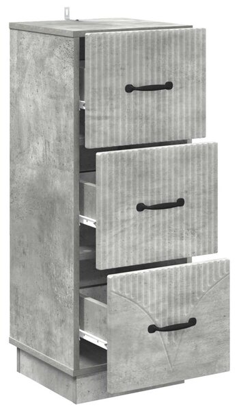 Fiókos szekrény Betonszürke 33 x 34,5 x 87 cm Szerelt Fa