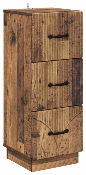 Fiókos szekrény Antik Fa 33 x 34,5 x 87 cm Szerelt Fa