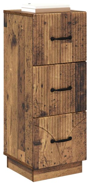 Fiókos szekrény Antik Fa 33 x 34,5 x 87 cm Szerelt Fa