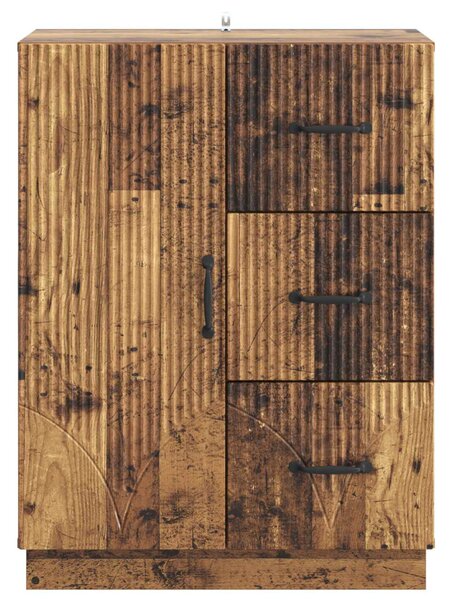 Széf fiókkal Antik Fa 66 x 34,5 x 87 cm Szerelt Fa