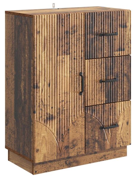 Széf fiókkal Antik Fa 66 x 34,5 x 87 cm Szerelt Fa
