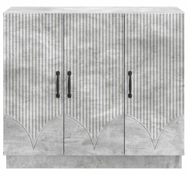 Széf Betonszürke 89 x 34,5 x 77 cm Szerelt Fa