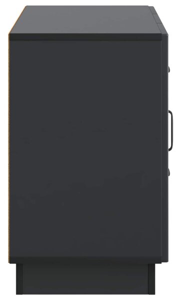 Széf fiókkal Fekete 89 x 34,5 x 57 cm Szerelt Fa