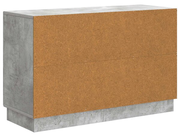 Széf fiókkal Betonszürke 89 x 34,5 x 57 cm Szerelt Fa