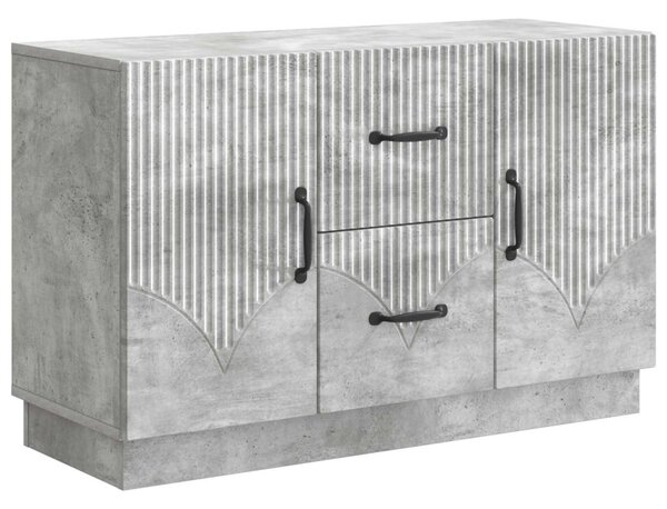 Széf fiókkal Betonszürke 89 x 34,5 x 57 cm Szerelt Fa