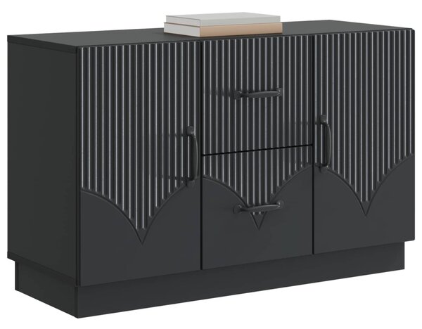 Széf fiókkal Fekete 89 x 34,5 x 57 cm Szerelt Fa