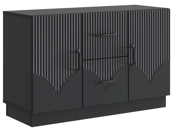 Széf fiókkal Fekete 89 x 34,5 x 57 cm Szerelt Fa
