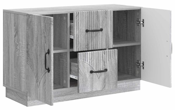 Széf fiókkal Szürke Sonoma 89 x 34,5 x 57 cm Szerelt Fa