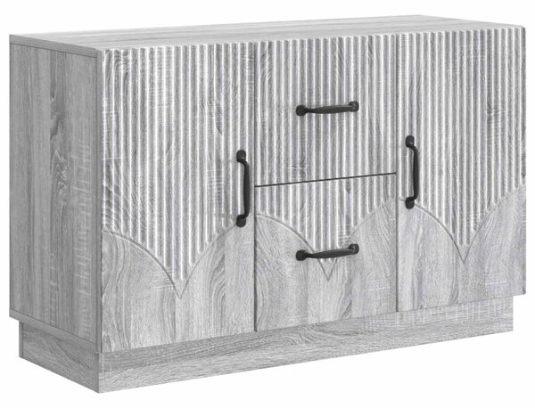 Széf fiókkal Szürke Sonoma 89 x 34,5 x 57 cm Szerelt Fa