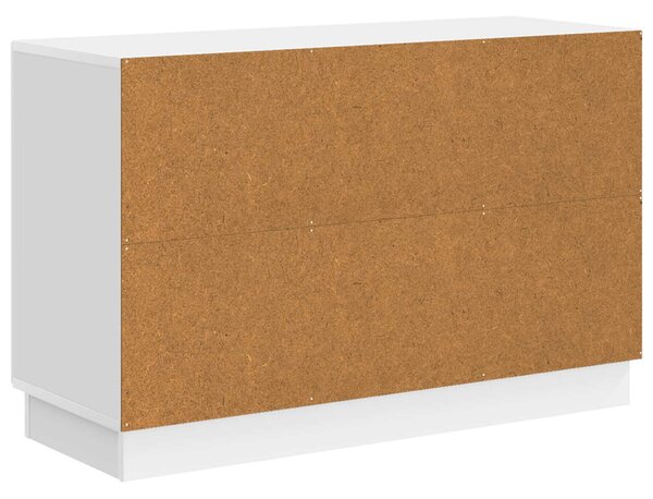 Széf fiókkal Magasfényű Fehér 89 x 34,5 x 57 cm Szerelt Fa