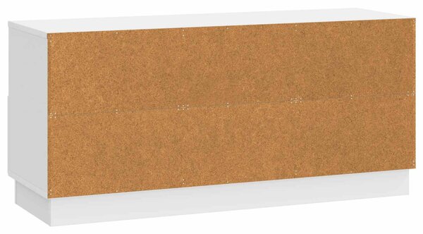 TV szekrény Magasfényű Fehér 102 x 34,5 x 47 cm Szerelt Fa