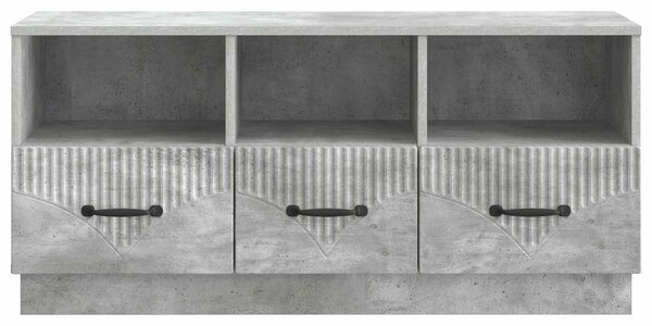 TV szekrény fiókkal Betonszürke 102 x 34,5 x 47 cm Szerelt Fa