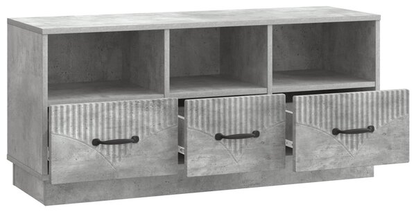 TV szekrény fiókkal Betonszürke 102 x 34,5 x 47 cm Szerelt Fa