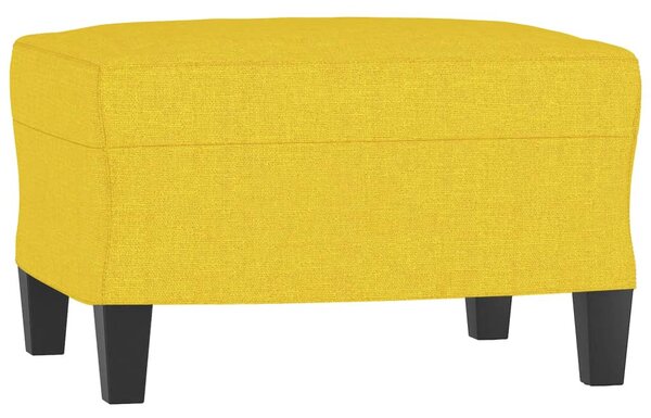 VidaXL világossárga szövet kanapéfotel lábtartóval 60 cm