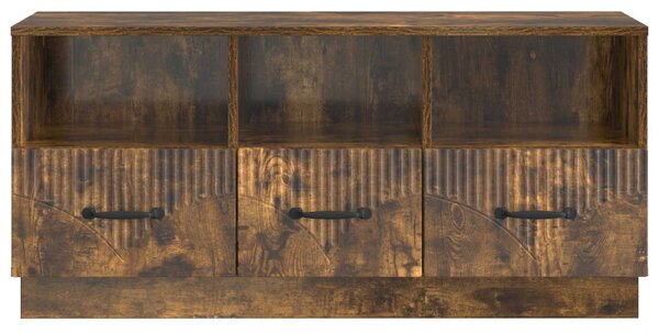TV szekrény fiókkal Füstös Tölgy 102 x 34,5 x 47 cm Szerelt Fa