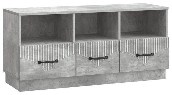 TV szekrény fiókkal Betonszürke 102 x 34,5 x 47 cm Szerelt Fa