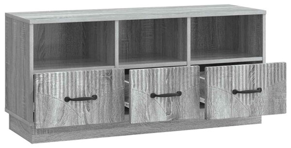 TV szekrény fiókkal Szürke Sonoma 102 x 34,5 x 47 cm Szerelt Fa
