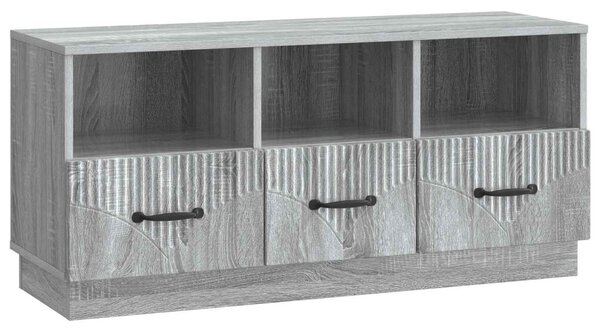 TV szekrény fiókkal Szürke Sonoma 102 x 34,5 x 47 cm Szerelt Fa
