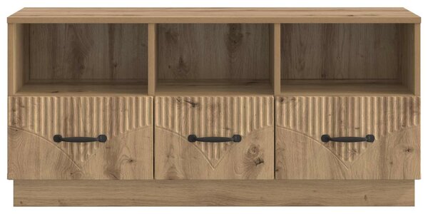 TV szekrény 102 x 34,5 x 47 cm Kézműves Tölgy Szerelt Fa