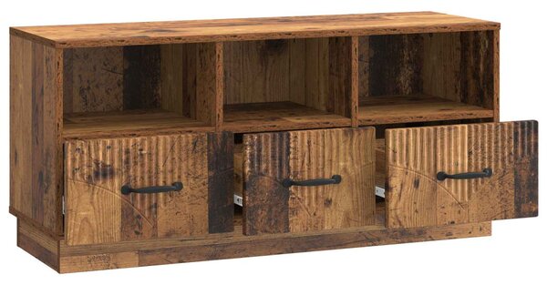 TV szekrény fiókkal Antik Fa 102 x 34,5 x 47 cm Szerelt Fa