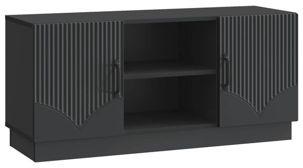 TV szekrény Fekete 102 x 34,5 x 47 cm Szerelt Fa